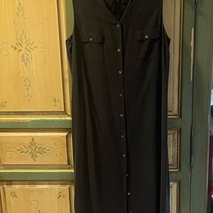 Women’s black silk lined maxi dress by charter club, size 14